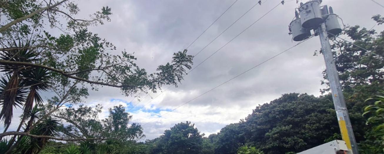 ICE construye línea eléctrica para nuevo Hogar de Larga Estancia en Candelaria de Naranjo