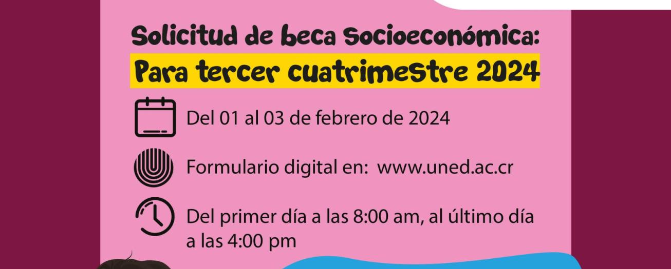 Abierto este jueves periodo de solicitud de beca por situación socioeconómica en la UNED 