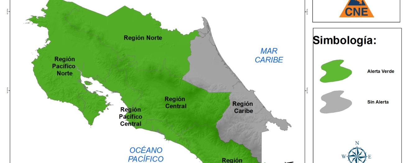 CNE declara Alerta Verde por paso de Onda Tropical 