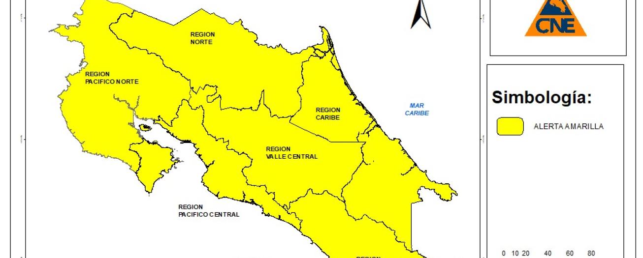CNE eleva a Alerta Amarilla todo el territorio nacional