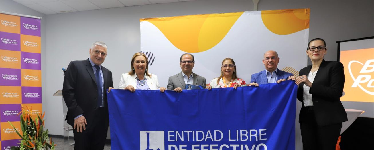 Banco Popular recibe certificación como Entidad Libre de Efectivo
