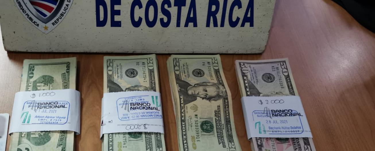 Fuerza Pública detiene a dos sujetos con $14 mil en Tacares