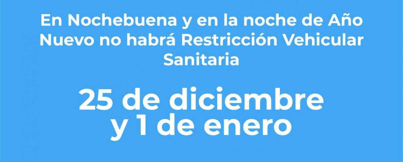 Se flexibiliza restricción vehicular: iniciará a medianoche 