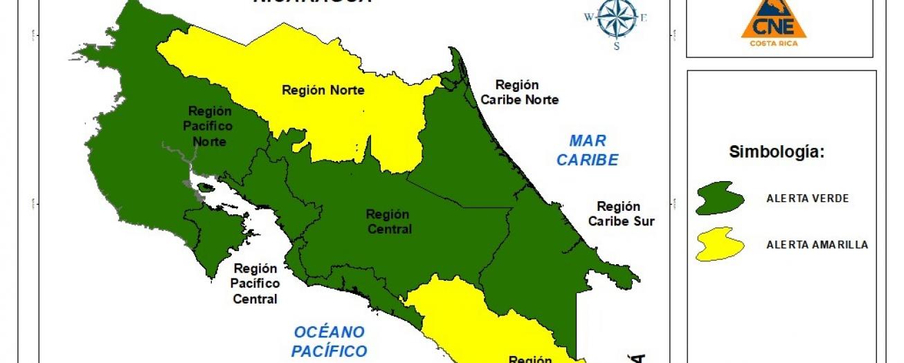 CNE eleva el estado de alertas y prepara a los territorios ante el aumento de lluvias producto de la Onda Tropical # 41