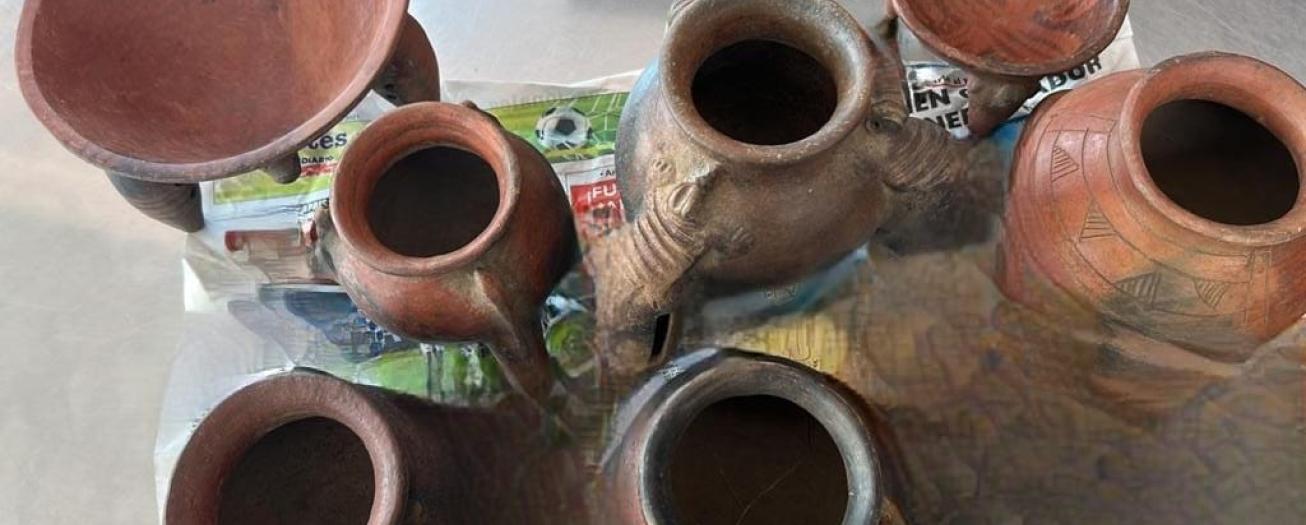 Policía Aeroportuaria del SVA recuperó piezas originales precolombinas