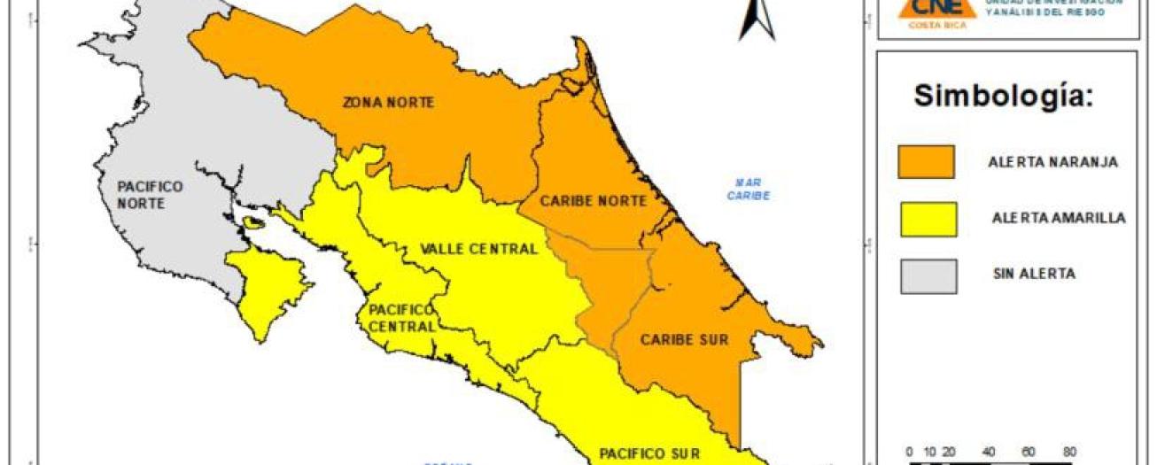 CNE mantiene vigilancia permanente ante el posible incremento de las lluvias asociado al paso de la Onda Tropical N.° 37 