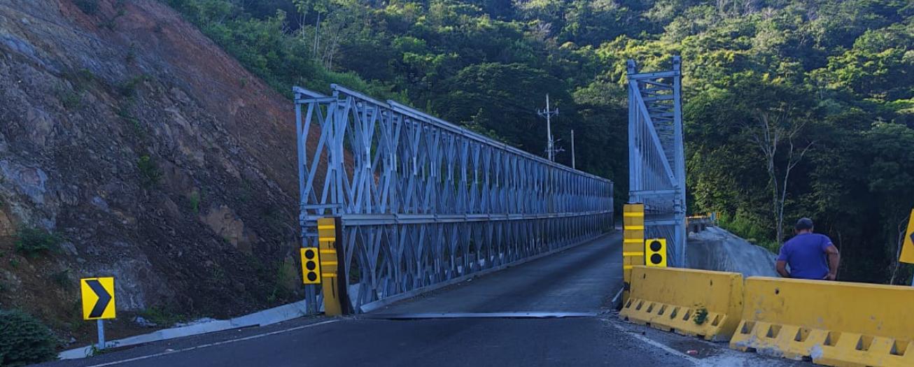Inician labores de mantenimiento preventivo en puente modular ubicado en Cambronero