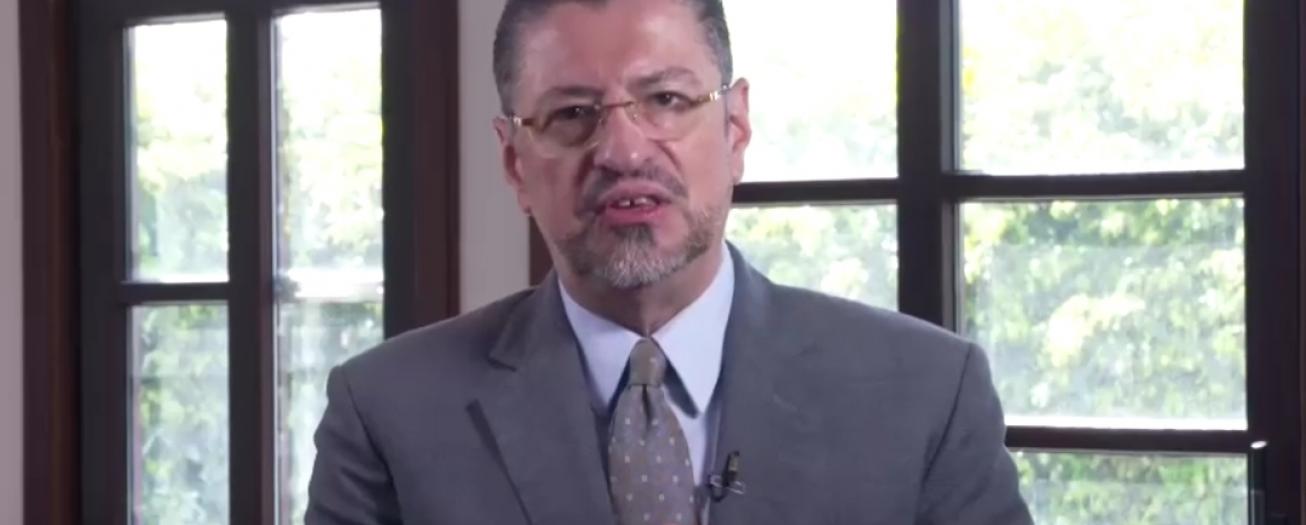 Rodrigo Chaves: vienen tiempos muy difíciles  para Costa Rica y el mundo 